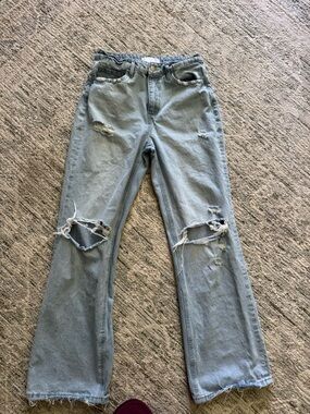 Light Blue Distressed Women's Jeans